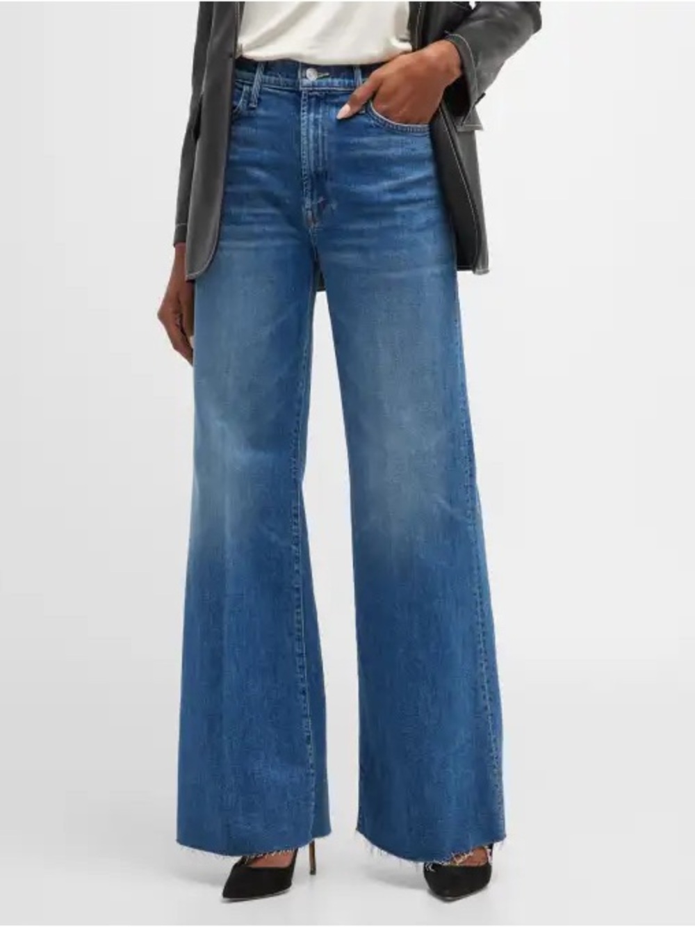 MOTHER Hustler Roller fray jeans size 31